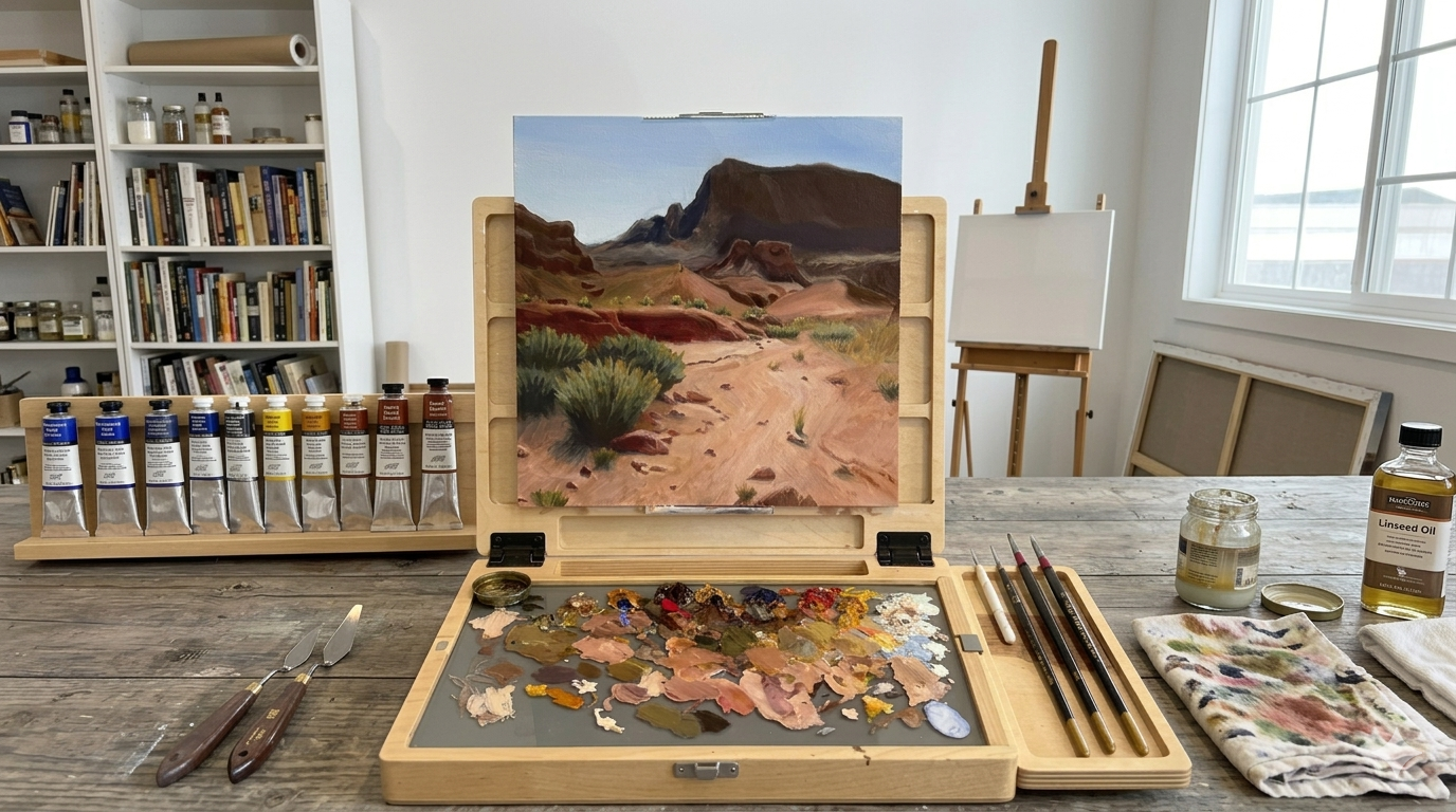 غلاف دورة تعلّم رسم المناظر الطبيعية