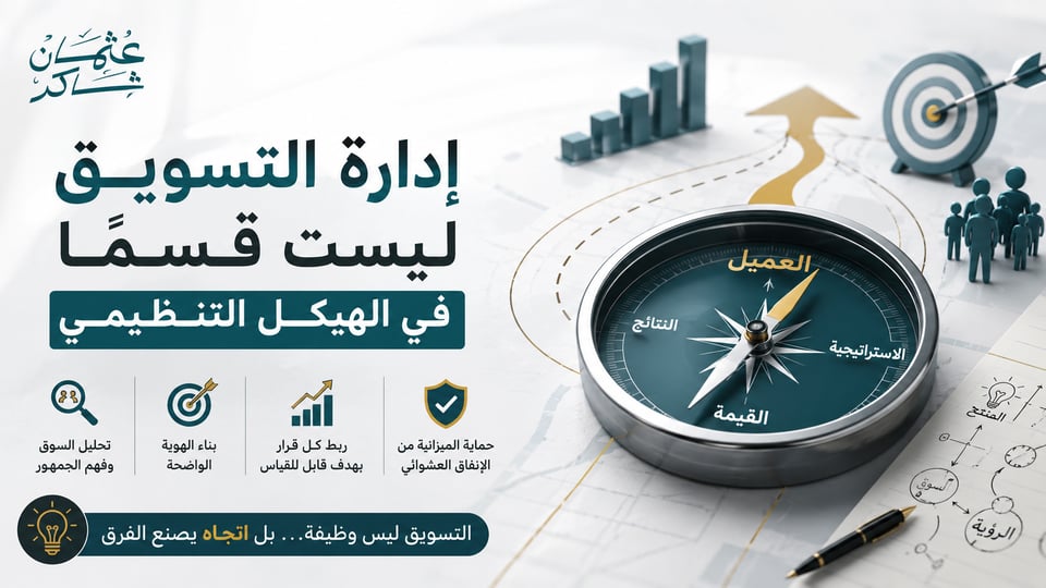 إدارة التسويق — العقل التجاري لمؤسستك