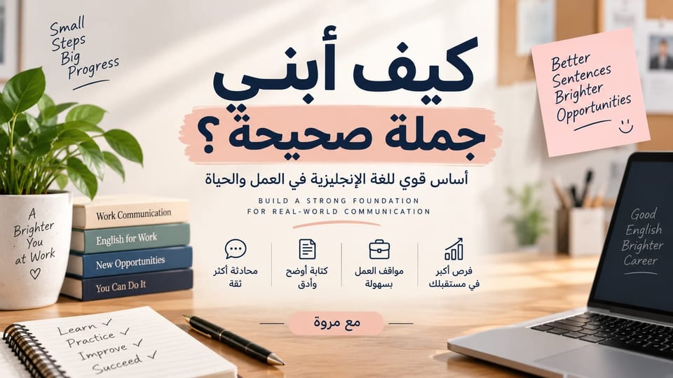 كيف أبني جملة صحيحة؟